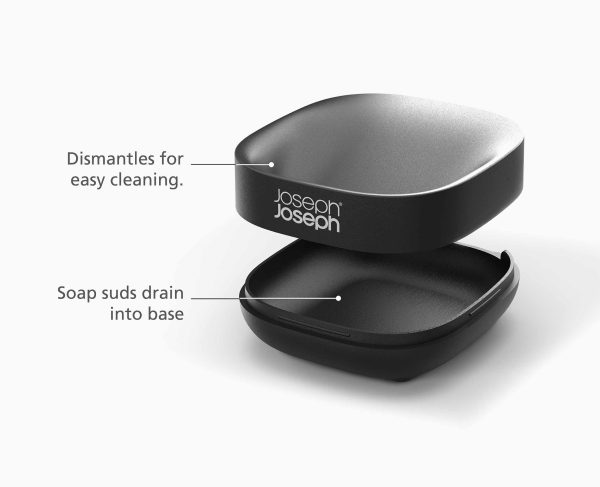 Slim? Compact Matt Black Soap Dish - Image 8