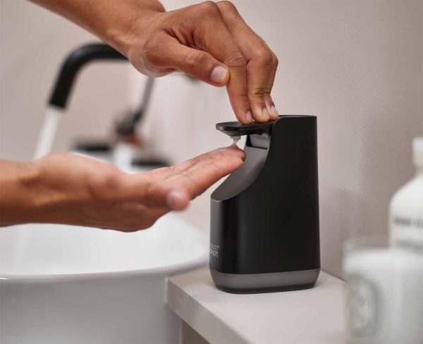 Slim? Compact Matt Black Soap Dispenser - Image 3