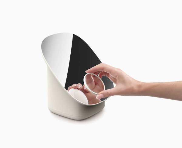 Viva Pedestal Mirror with Cosmetic Organizer - Image 6