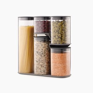 Podium? 5-piece Gray Storage Container Set