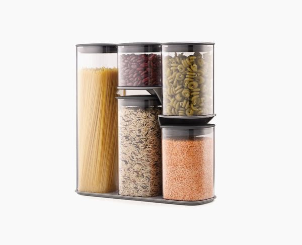 Podium? 5-piece Gray Storage Container Set