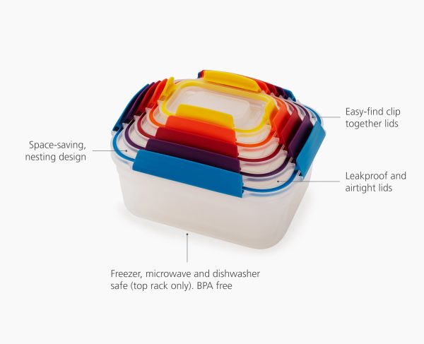 Nest? Lock 10-piece Multicolor Food Container Set - Image 6