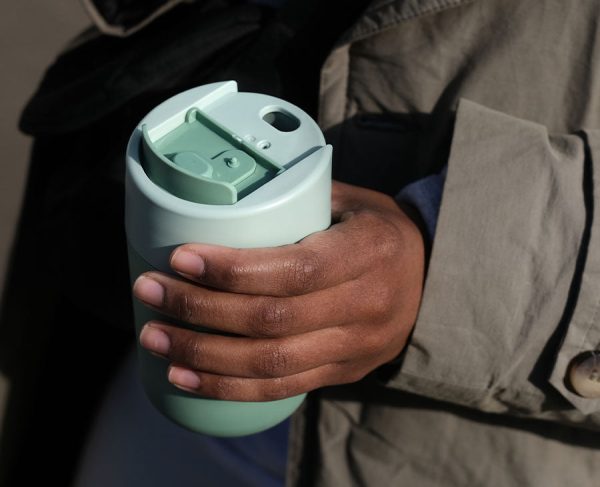 Sipp? Green Travel Mug with Hygienic Lid 340ml - Image 2