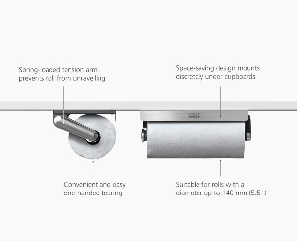 RollGrip? Under-Shelf Stainless-Steel Paper Towel Holder - Image 6