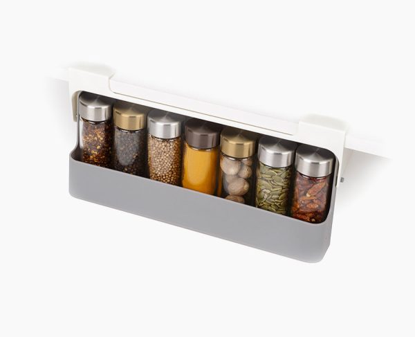 CupboardStore? Gray Under-shelf Spice Rack