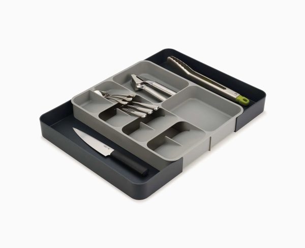 DrawerStore? Gray Expanding Cutlery, Utensil & Gadgets Organizer