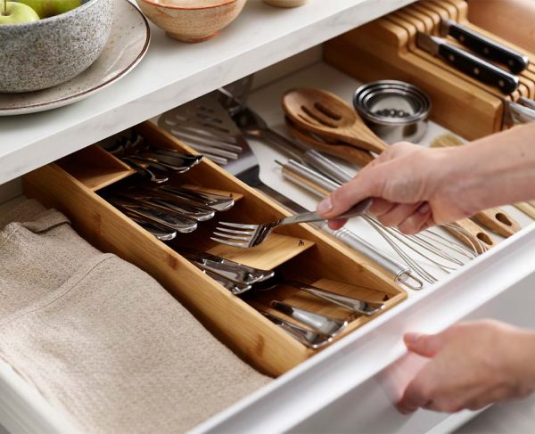 DrawerStore? Bamboo Compact Cutlery Organizer - Image 2