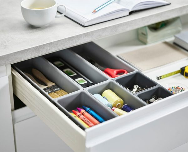 Blox? 7-piece Gray Drawer Organizer Set - Image 2