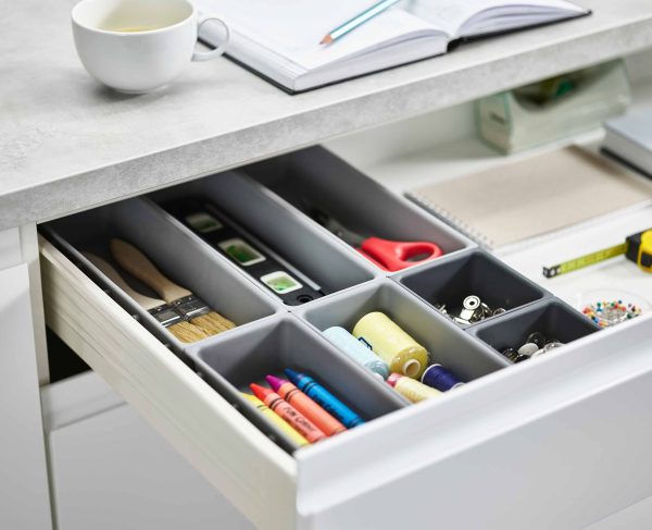 Blox? 7-piece Gray Drawer Organizer Set - Image 3