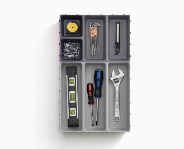 Blox? 7-piece Gray Drawer Organizer Set - Image 7