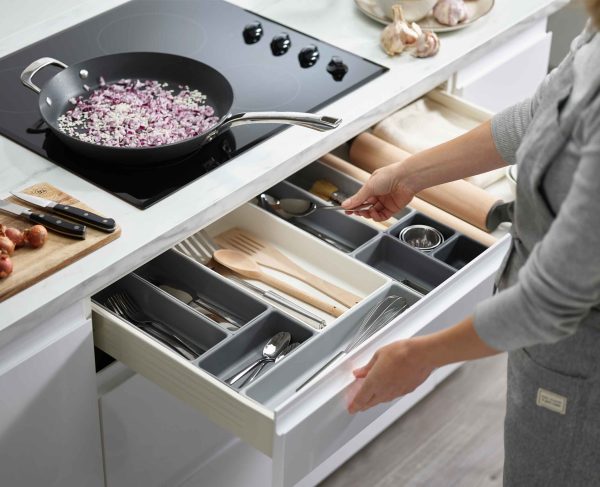 Blox? 10-piece Gray Drawer Organizer Set - Image 3
