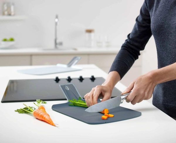 Chop2Pot? Plus 2-piece Blue Cutting Board Set - Image 3