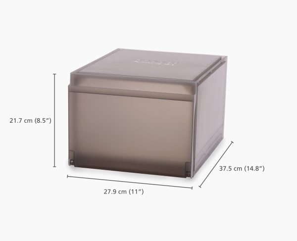 ShoeCase 2-piece Gray Shoe Storage Box - Image 5
