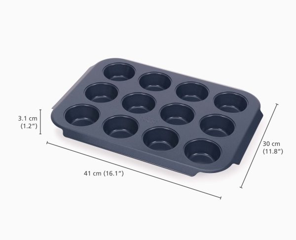 Nest? Bake Non-Stick 12 Cup Blue Muffin Pan - Image 5