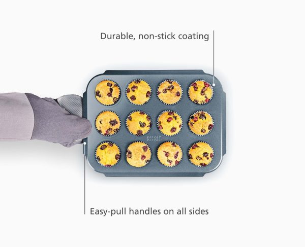 Nest? Bake Non-Stick 12 Cup Blue Muffin Pan - Image 4