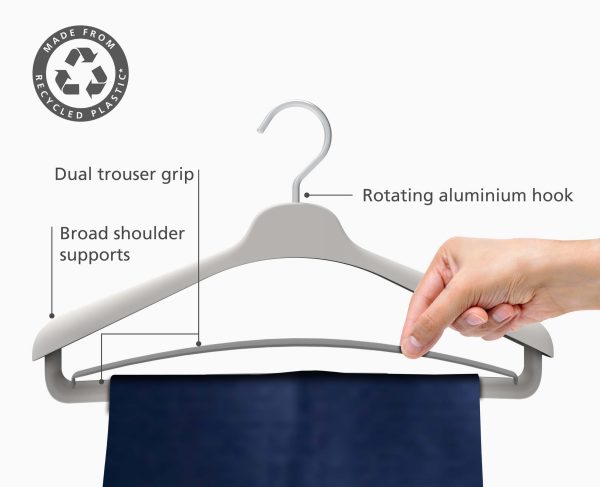 Orderly? Set of 2 Ecru Suit & Coat Hangers - Image 4