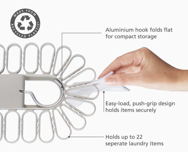Petal? 22-piece Quick-grip Ecru Drying Hanger - Image 4