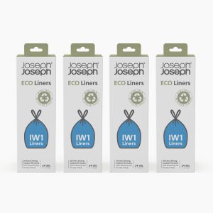 IW1 24-36L Gray Recycled Trash Bags - 4 pack