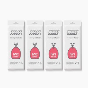 IW2 4L White Food Waste Caddy Trash Bags - 4 pack