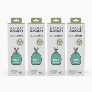 IW5 40L Gray Recycled Trash Bags - 4 pack