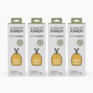 IW7 20L Gray Recycled Trash Bags - 4 pack