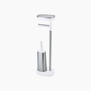 EasyStore? Plus Stainless-steel Toilet Roll Holder with Toilet Brush