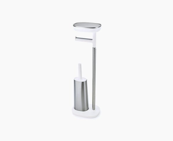 EasyStore? Plus Stainless-steel Toilet Roll Holder with Toilet Brush