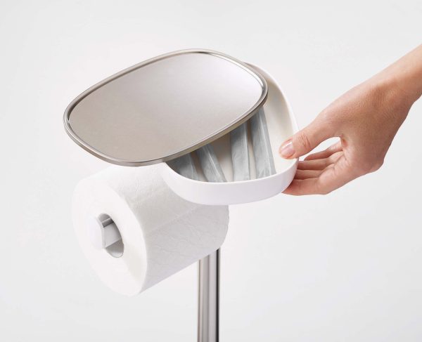 EasyStore? Plus Stainless-steel Toilet Roll Holder with Toilet Brush - Image 4