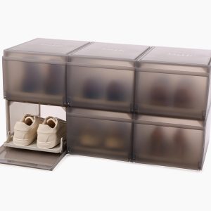 ShoeCase 6-piece Gray Shoe Storage Box