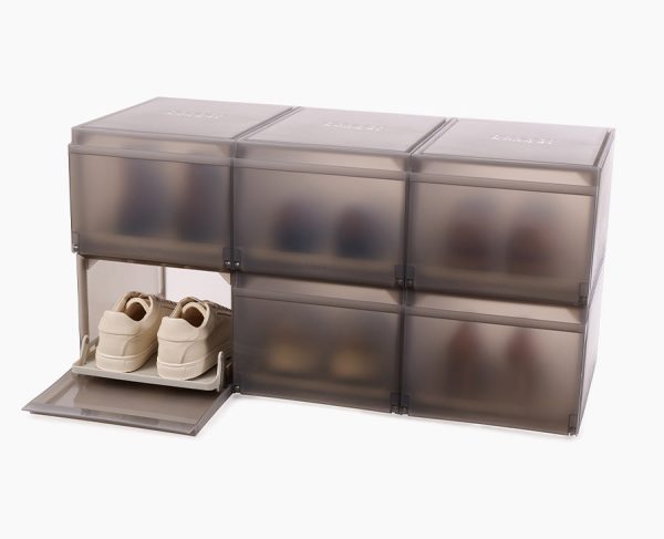 ShoeCase 6-piece Gray Shoe Storage Box