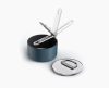 Space Folding Handle Ceramic Non-stick 1.4 Qt. Blue Saucepan & Lid