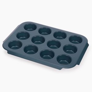 Nest? Bake Non-Stick 12 Cup Blue Muffin Pan