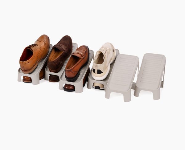 Shoe-In? Compact 6-piece Ecru Shoe Caddy