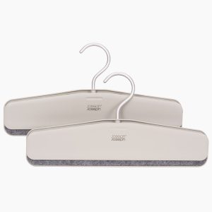 Orderly? Easy-grip Set of 2 Ecru Skirt & Pants Hangers