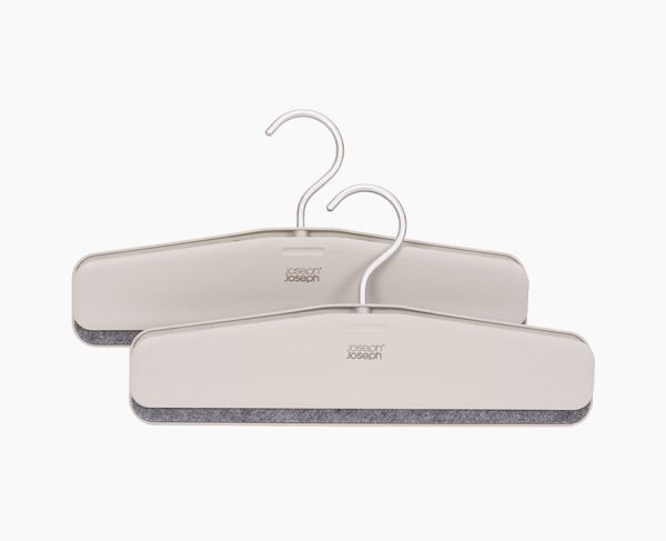 Orderly? Easy-grip Set of 2 Ecru Skirt & Pants Hangers