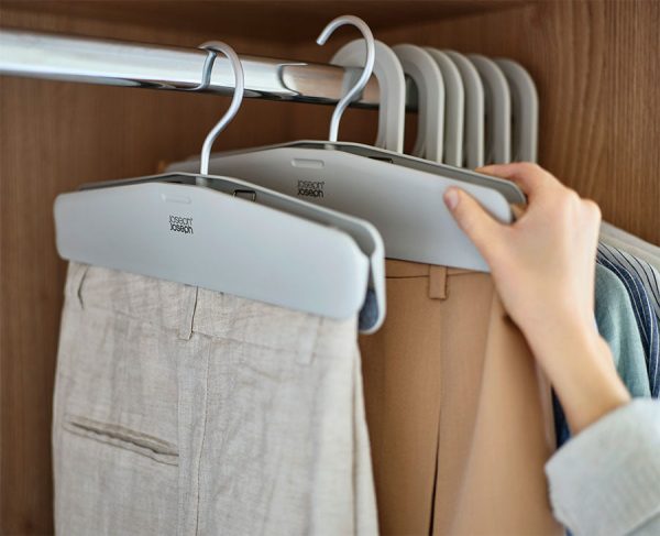 Orderly? Easy-grip Set of 2 Ecru Skirt & Pants Hangers - Image 2