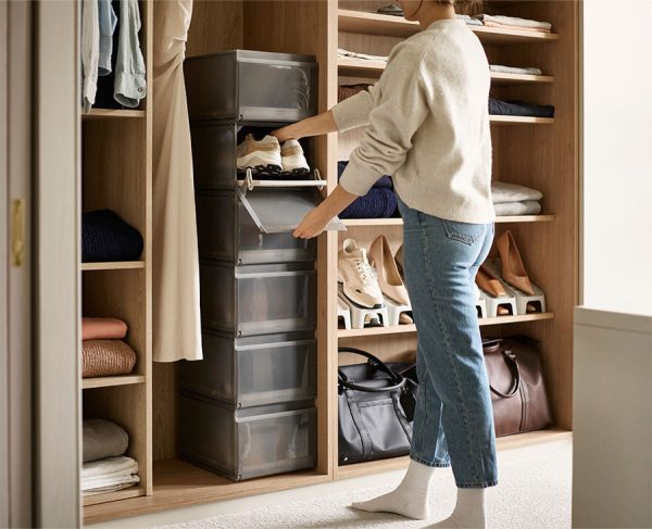 ShoeCase 6-piece Gray Shoe Storage Box - Image 2