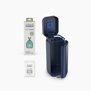 Porta? 40L Easy-empty Blue Step Trash Can Starter Set