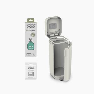 Porta? 40L Easy-empty Gray Step Trash Can Starter Set