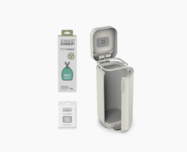 Porta? 40L Easy-empty Gray Step Trash Can Starter Set