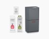 Totem Max 60L Gray Waste & Recycling Trash Can Starter Set
